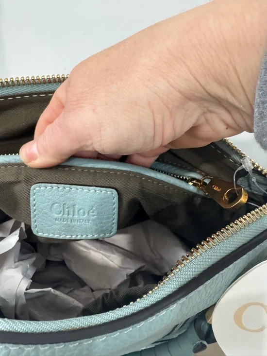 Chloe Medium Marcie  Crossbody Satchel in Faded Blue - Picture 5 of 9